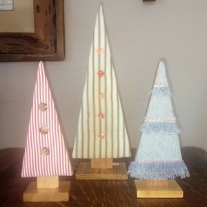 Minimalist Christmas tree trio